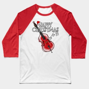 Christmas Double Bass Bassist Musician Xmas 2022 Baseball T-Shirt